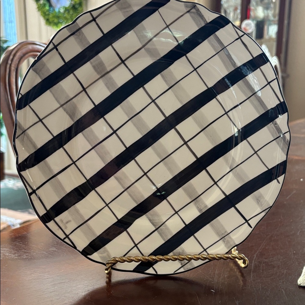 Vintage Holden Group plate 1992 Black and White Plaid Plate